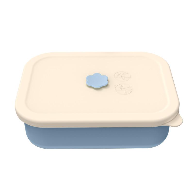 Portable Silicone Lunch Box, Food Storage Box, Portable Fruit Box, Microwaveable Food Container, No Deformation