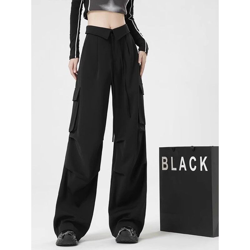 

150.00kg American Autumn Loose Slimming Workwear Pants Black 4XL (Recommended 92.5kg-102.5kg)