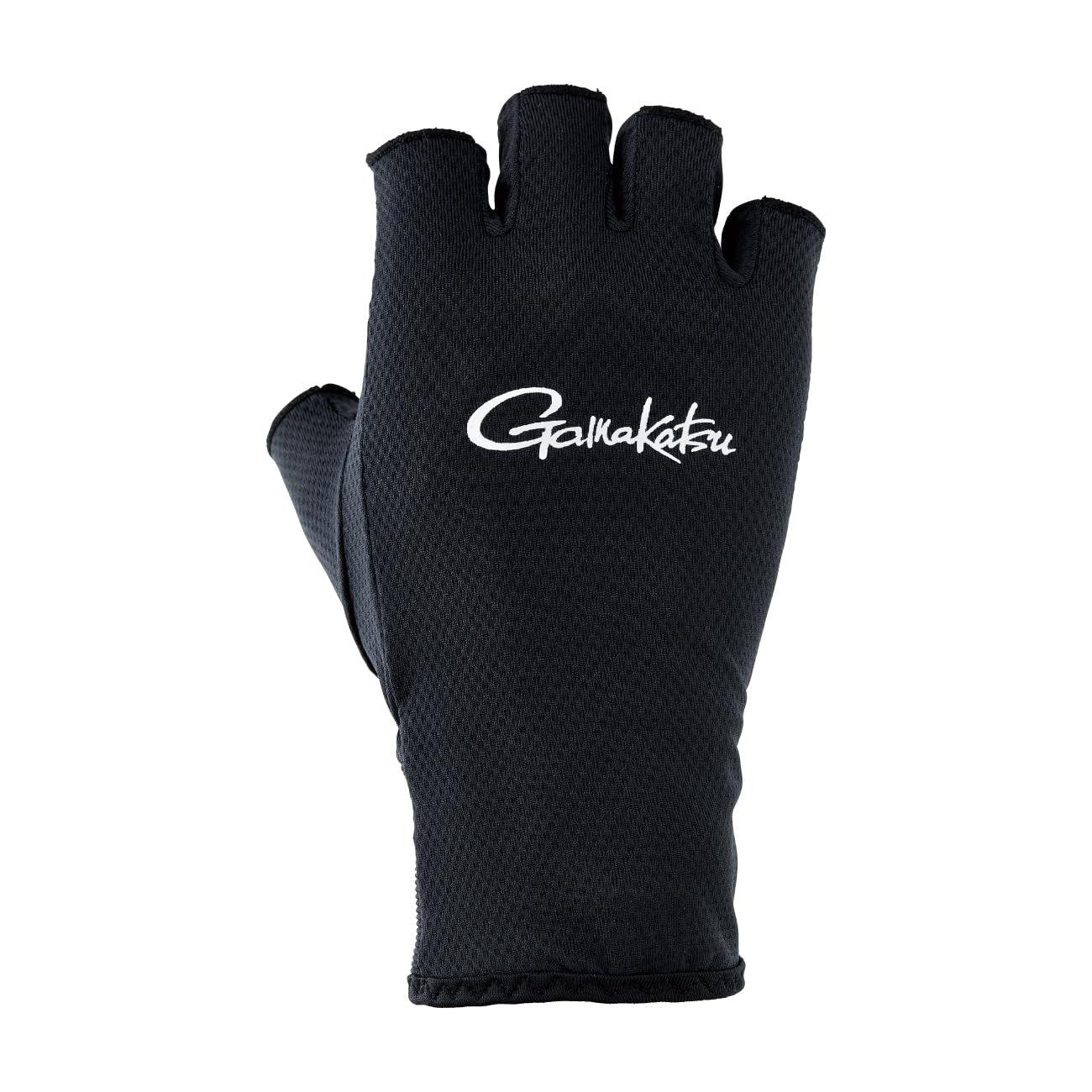 Used New Gamakatsu Ayu Gloves (5 cuts/Gauntlets) GM7299 Black M