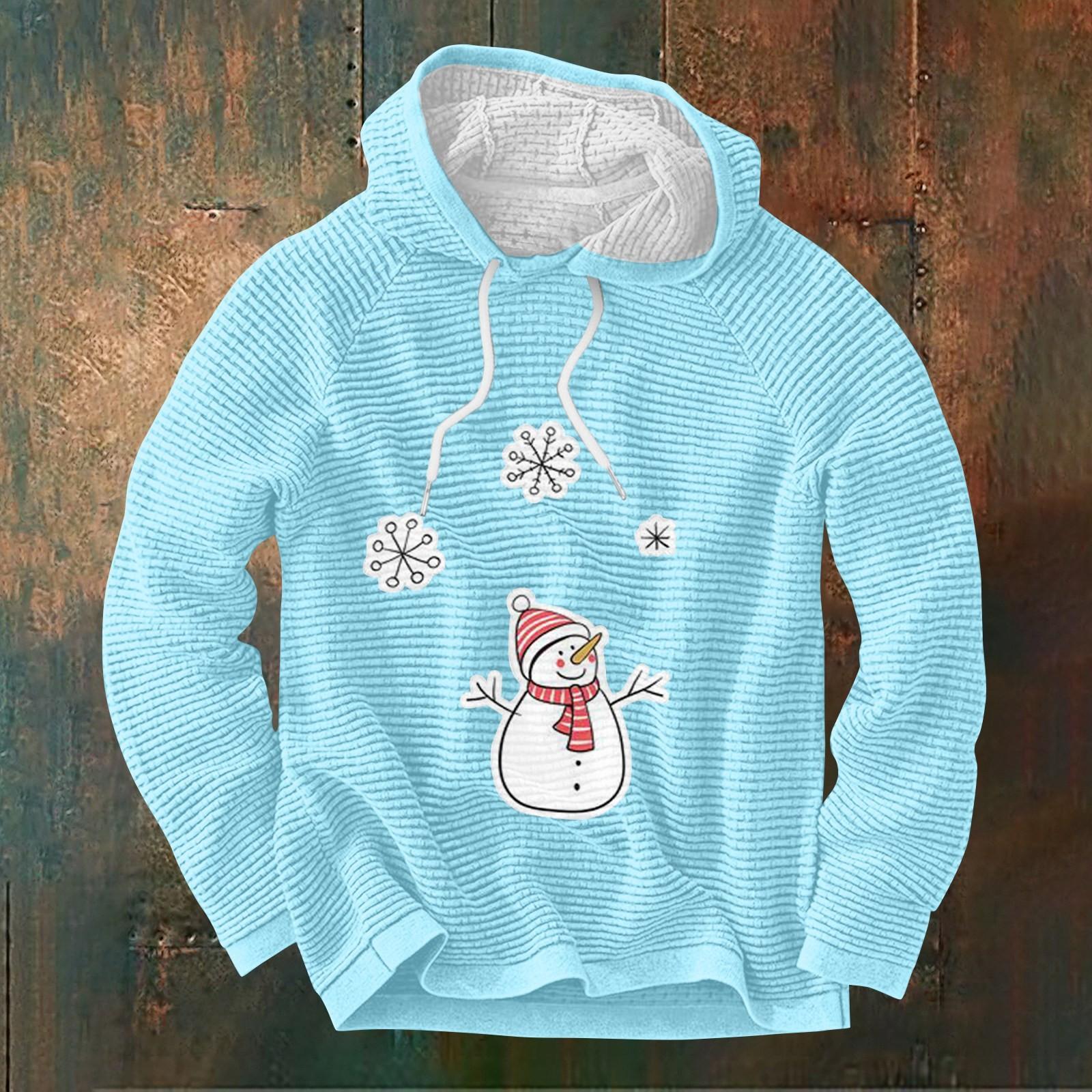 Мужской повседневный и модный свитер с длинными рукавами и капюшоном XL — фото 7