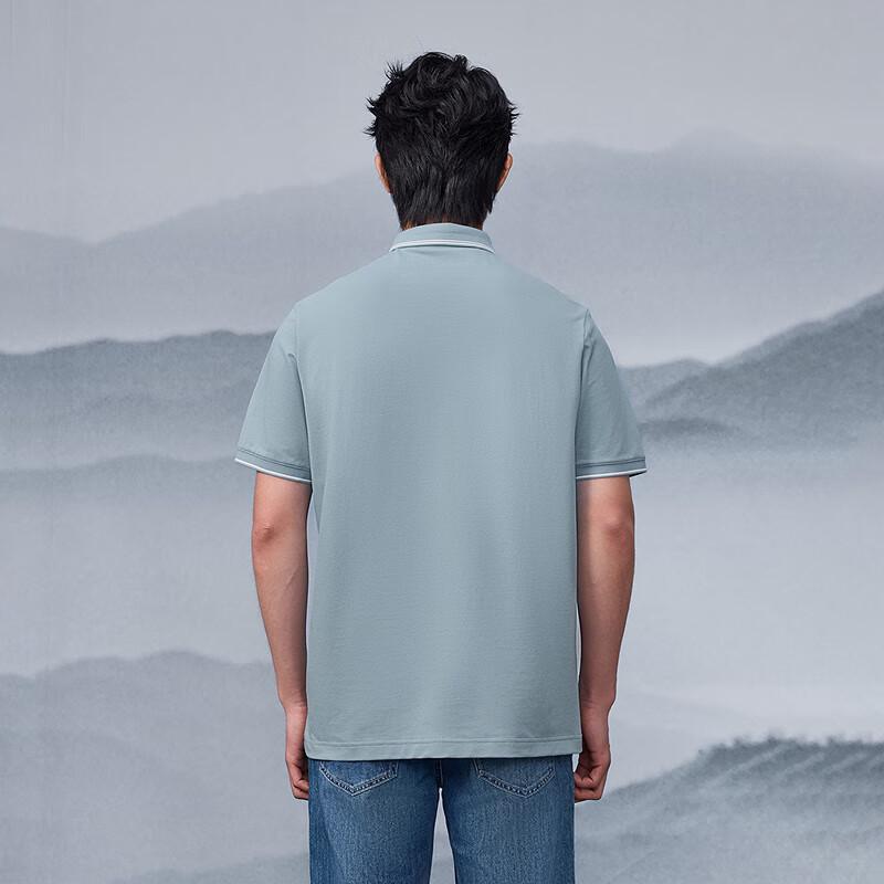 HLA Men's Cool-Feel Print Short-Sleeve Polo Shirt