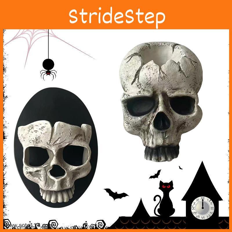 Elegant Half Skull Candle Holder Wall Decor Made From Durable Synthetic Resin