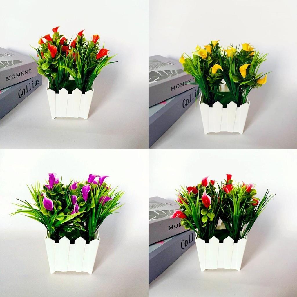 Stunning 20 Heads Artificial Lily Flower Potted Plant Ideal For Indoor And Outdoor Decor
