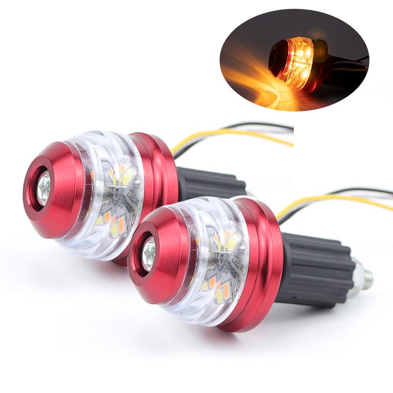 Motorcycle Turn Signal Lights LED Handle Bar End LED Plug Turn Signal Light Accessories Motorcycle 12v AR-221 красный