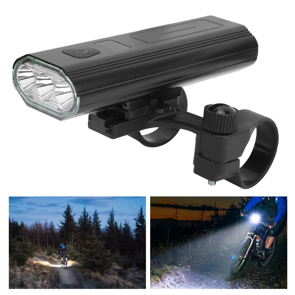 Mountainbike USB Wiederaufladbares Frontlicht Nachtfahrrad LED Scheinwerfer Verstellbar