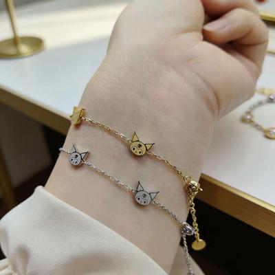 Kuromi Edelstahlarmband: Süßer & Niedlicher Sanrio Cartoon Modeschmuck
