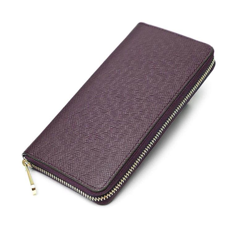 

Men s Crosshatch Long Zipper Wallet 60017 - Fashionable New Style. кофейный