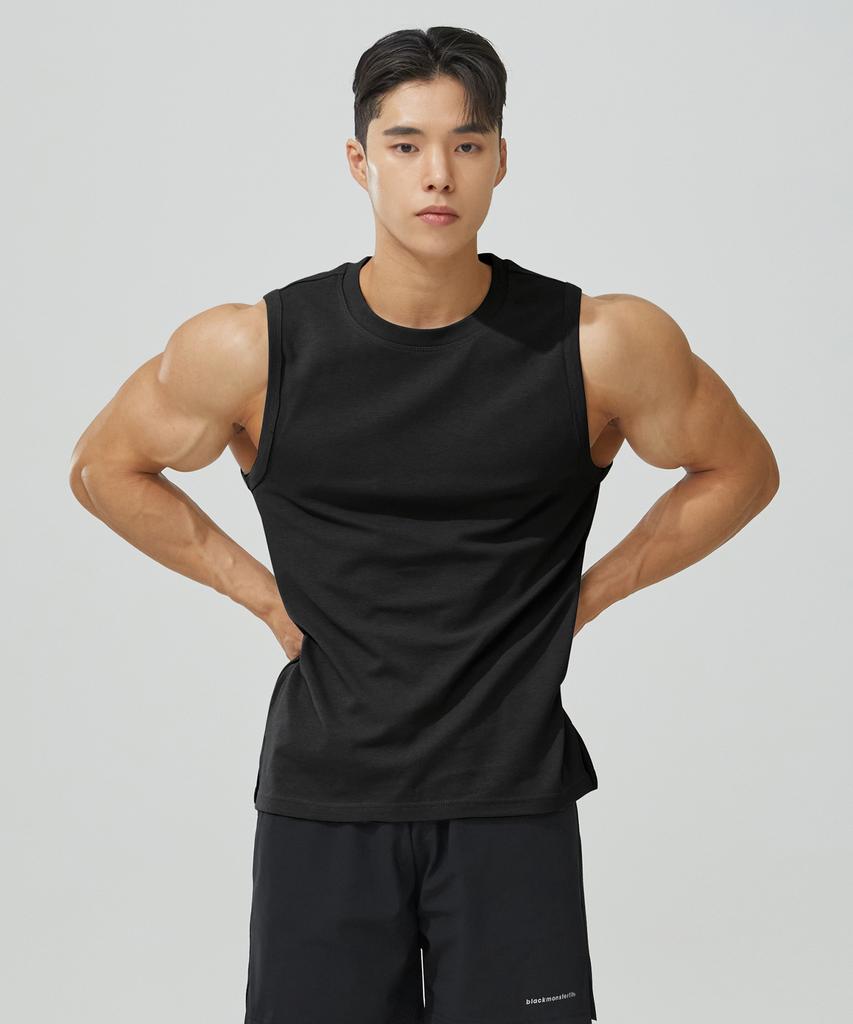 Beullaegmonseuteopis Cotton Poly Health Sleeveless (Black) / Bm230107