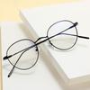 Women Round Myopia Photochromic Prescription Spectacles Metal Anti Blue Light Nearsighted Glasses Diopter 0 -0.5 -0.75 To -6.0