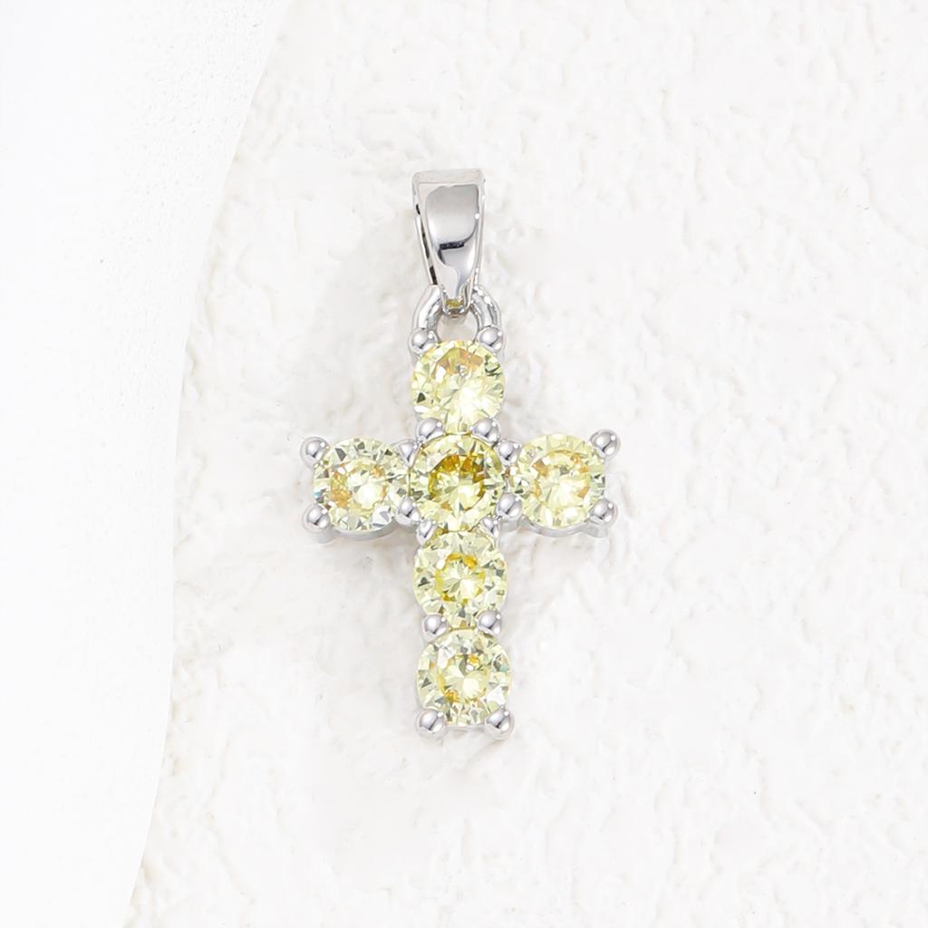 2025 New Stainless Steel Cross Necklace 18K Real Gold Plated Cubic Zirconia Christian Cross Charms Religious Pendant