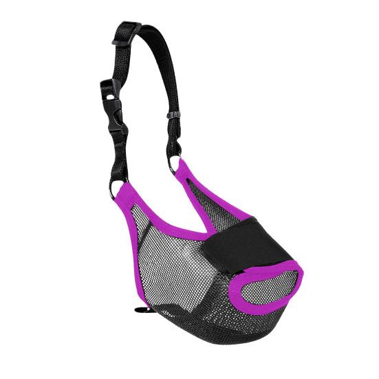 Dog Muzzle Adjustable Dog Muzzle Breathable Anti-Biting Dog Muzzle Prevent Eating Licking M фиолетовый