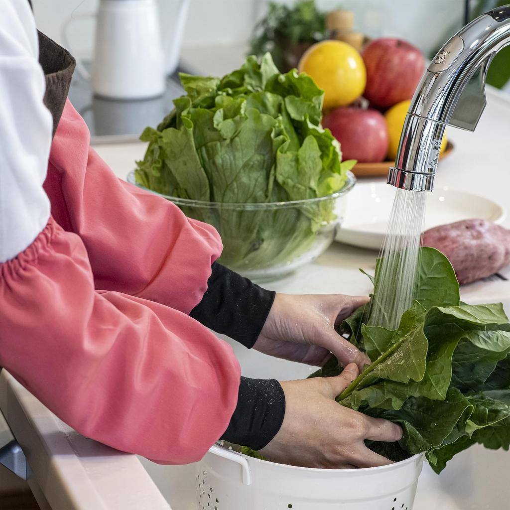 Asakura Senbu Sun Protection Super Arm Terracotta for Adult Total Arm 36cm Water-Repellent Covers, Pink, Women, Length Approx. 36cm, Circumference