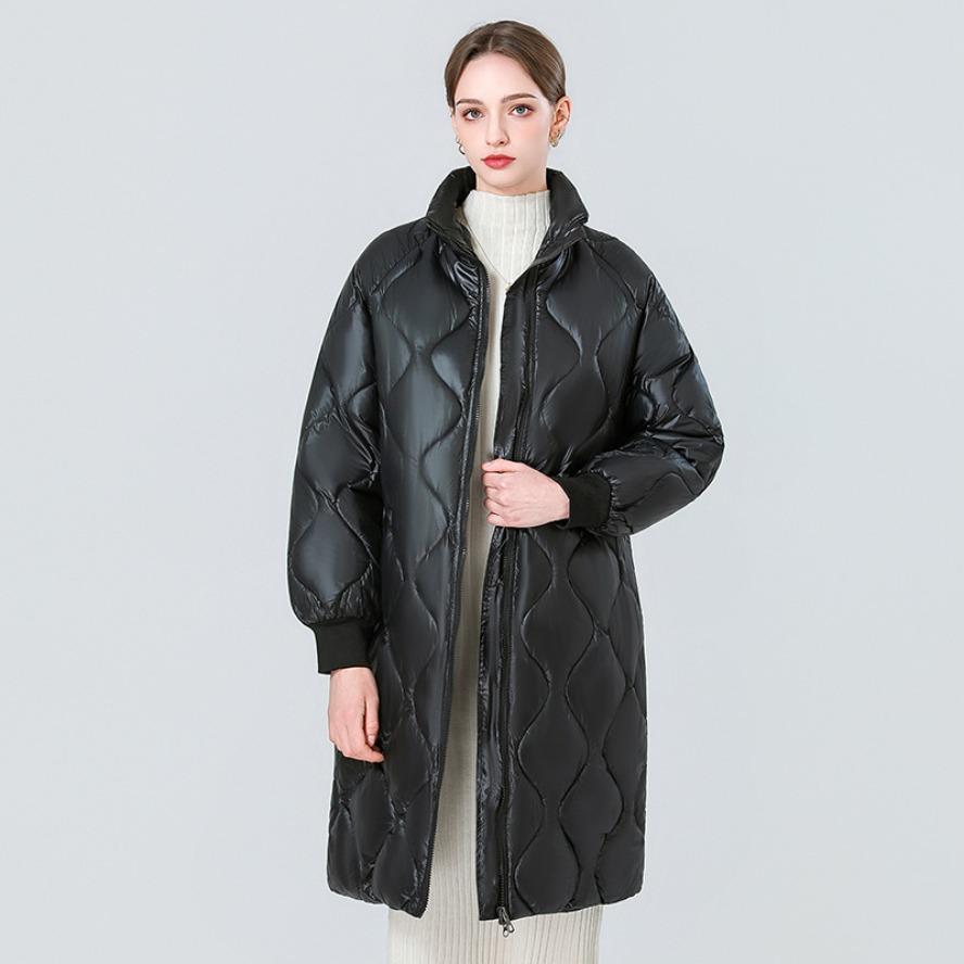 YYFS Women's Fashion Casual Fall Winter Solid Color Print Long Sleeve Jackets & Coats Down Coats