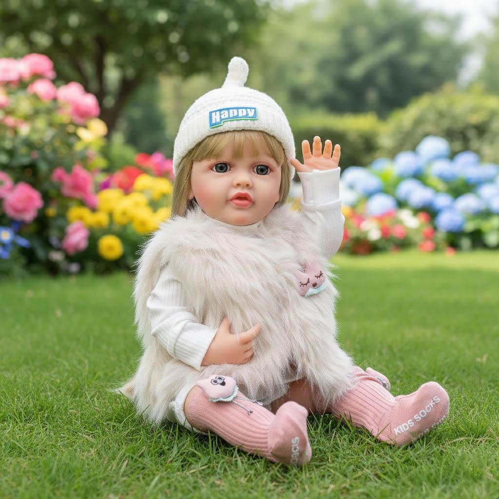 22-inch All-Plastic Reborn Russian-Speaking Baby Doll - Children's Companion Toy