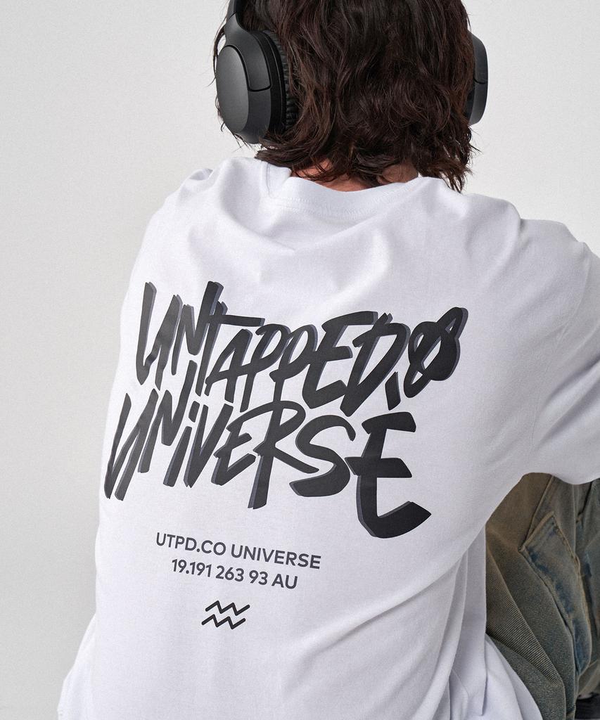 UNTAPPED STUDIO Universe Overlap Pure Cotton Big Oversized Short Sleeve T-Shirt 4 Colors