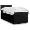 VidaXL Slat Bed Base with Mattress Black 90x200 Cm Fabric 3287341