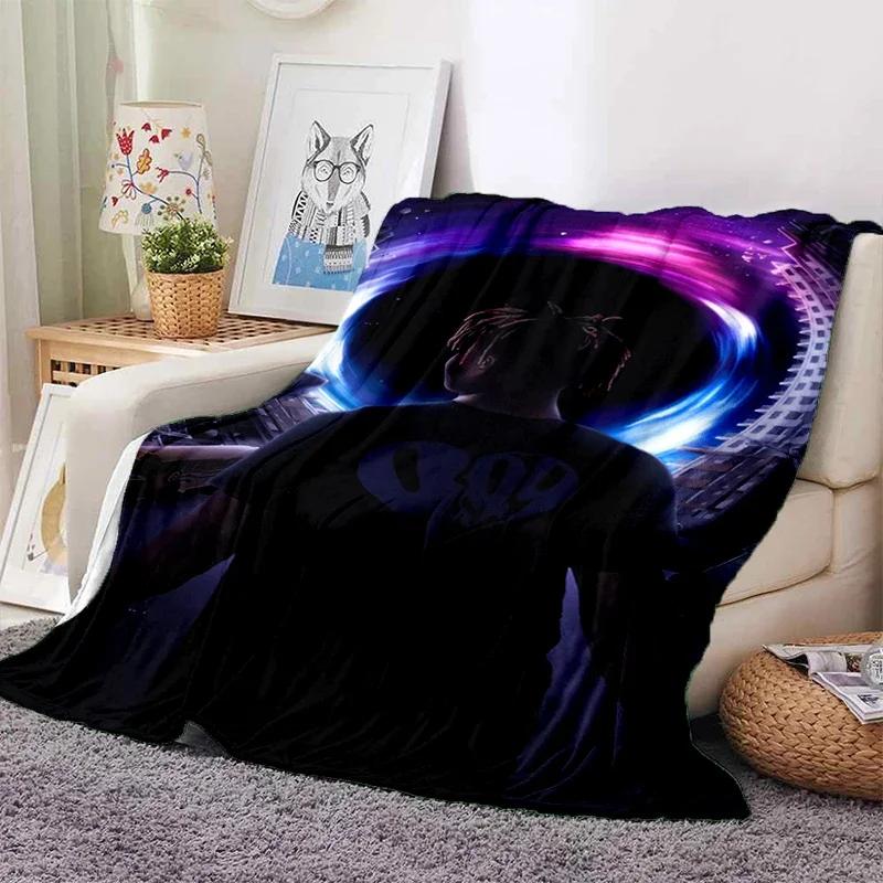 HD Juice WRLD D Legende Rapper Star Weiche Plüschdecke Flanell-Überwurf für Wohnzimmer Schlafzimmer Picknick Bett Sofa Abdeckung