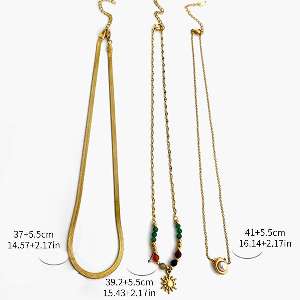 Beaded Pearl Pendant Necklace Women Neck Jewelry Stainless Steel Texture Sunflower Pendant Necklace for Various Occasion