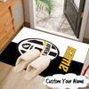 Custom Name Juventus FC Crest Design Rug for Living Room, Game Rooms, Office, Bedroom, Floor Mat Playful Design, Fan Gifts Christmas Decor