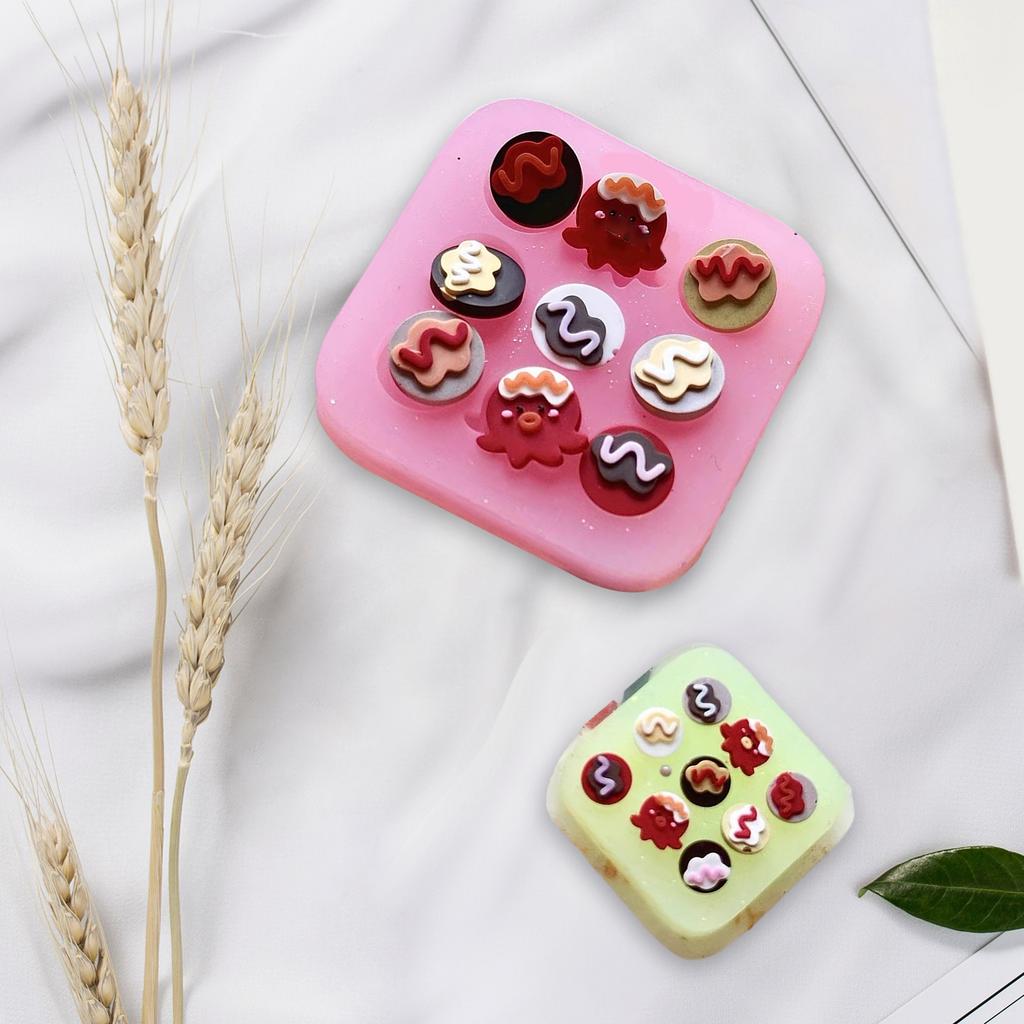 Multipurpose Sturdy Silicone Mould for Crafting Unique Octopus Balls Shaped Waterproof and Portable Home Decoration