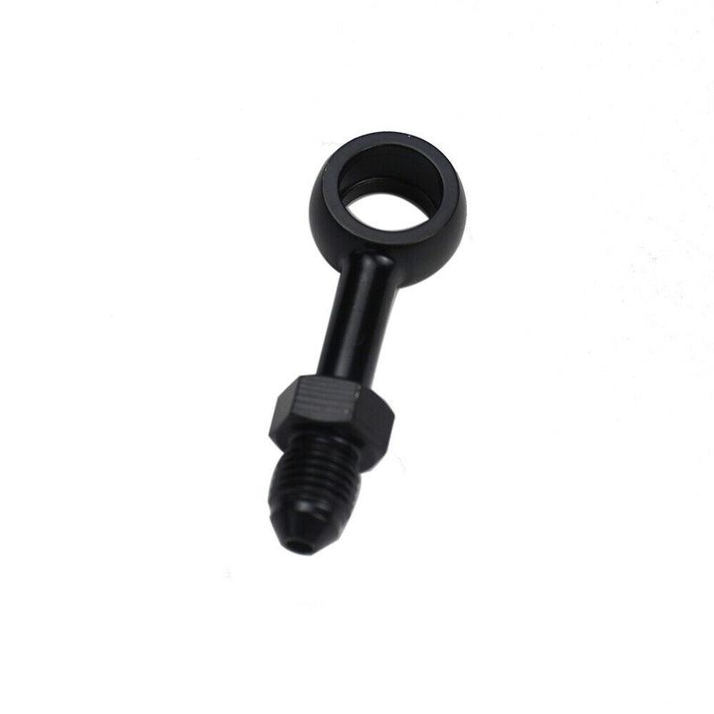 

Black Stainless 3/8 12mm AN3 180 Degree Banjo Brake Line Adaptor Fittings For Harley FXD,FAT BOB