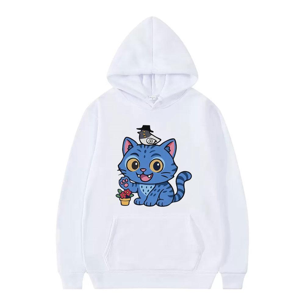 Kpop Demon Hunter Funny Cat Cute Graphic Tracksuit Men Women Fashion Oversized Winter Long Sleeves Casual Aesthetics Pullover