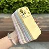 iPhone 14-17 Pro Max Solid Color Heart Window Soft Case