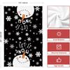 Artoid Mode Black Cute Snowman Hello Winter Kitchen Towels Dish Towels, 18x26 Inch Farmhouse Holiday Snowflake Decoration Cleaning Set of 4