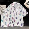 Casual Cartoon Bear Ice Silk Pajamas Girl Summer Thin Short-Sleeved Shorts Can Be Worn Outside Loungewear Suit