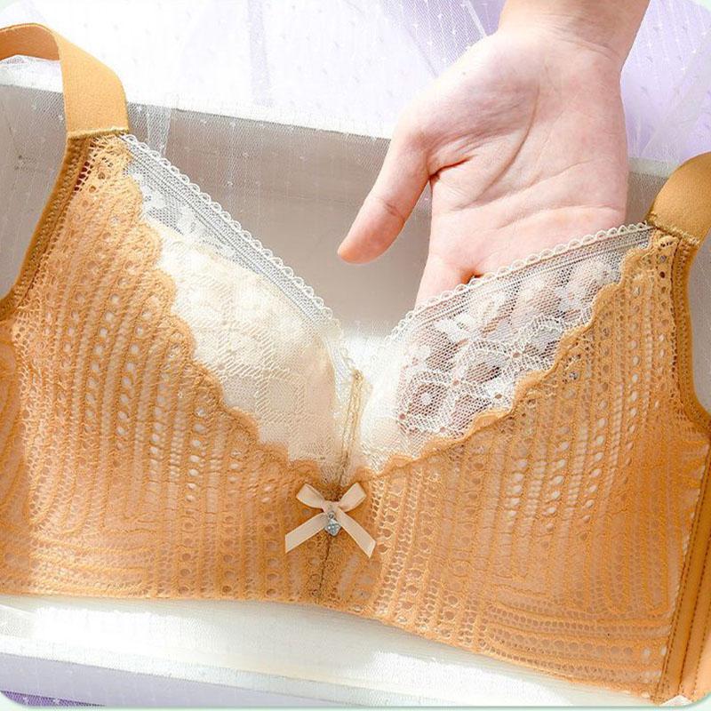 Bras Without Steel Ring Thin Underwear Women's Collection and Auxiliary Breasts Gather Adjustment Type