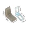 20Pcs 90 Degrees L Shape Corner Brackets with Plastic Cover Right Angle Corner Brace Joint for Shelves Wooden Furniture Cabinet