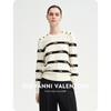 GIOVANNI VALENTINO Damen-Strickpullover mit Streifen und Rundhalsausschnitt