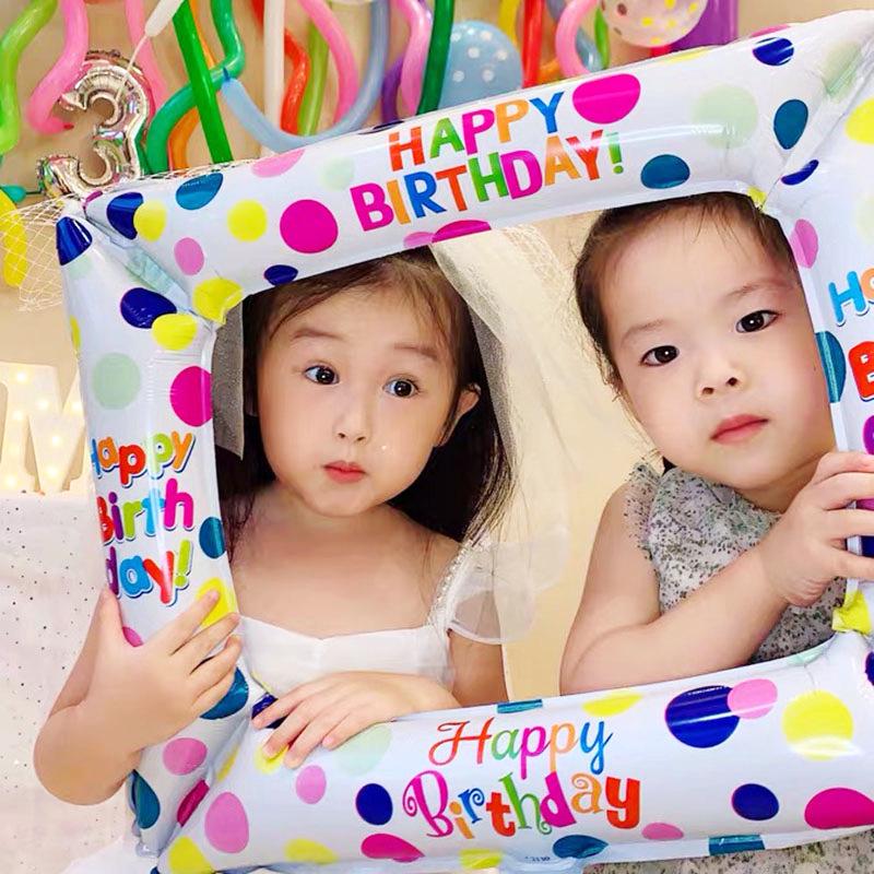 Trendy Kids' Photo Frame & Party Props Set: Birthday Decor, Picnic Hat & Glasses