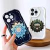 Cartoon Pattern Cream Texture Casing Wavy Edge Soft Silicone Cover Phone Case for IPhone Samsung Huawei Honor Xiaomi Redmi Infinix Tecno