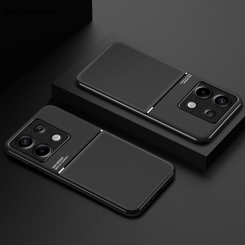 Luxury Car Cover For Xiaomi Redmi Note 13 Pro Plus Case 12 12S 12R Note13 5G 13Pro 4G Magnetic Soft Solid Color Phone Shell On
