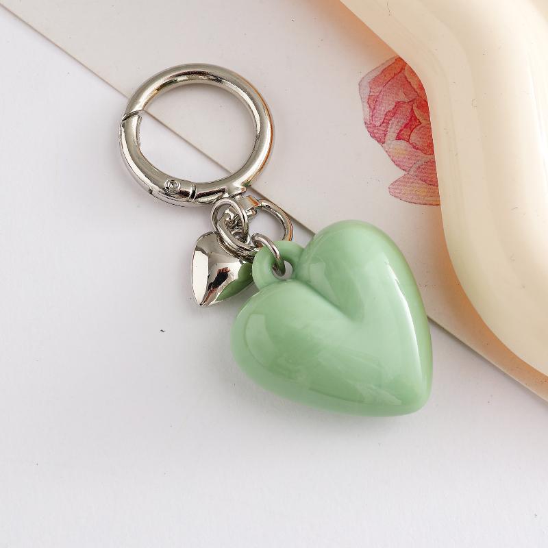 Sweet Heart Keychain Fashion Cute Candy Color Love Key Ring Lightweight Key Accessory for Women Girls Car Bag Ornament