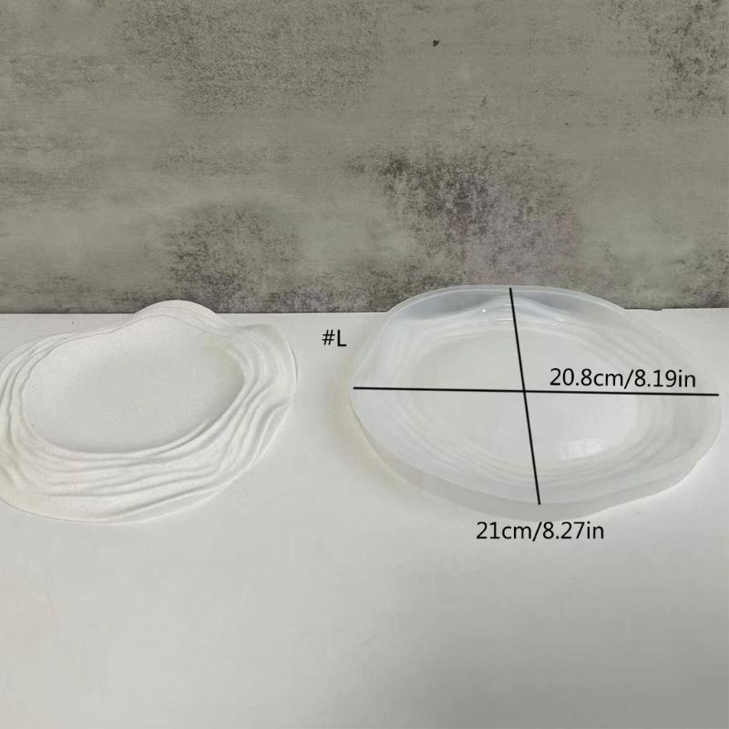 62KD Irregular Tray Silicone Mold DIY Handmade Plaster Epoxy Resin Mould Concrete Jewelry Storage Plate Casting Supplies
