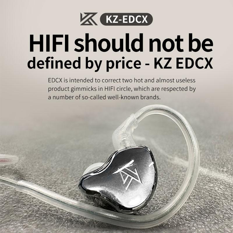 KZ EDCX Wired Earphones HiFi Bass IEM Sport Music Headphones In Ear Monitor Stage Live Metal Earbuds Gaming Headset With Mic 2