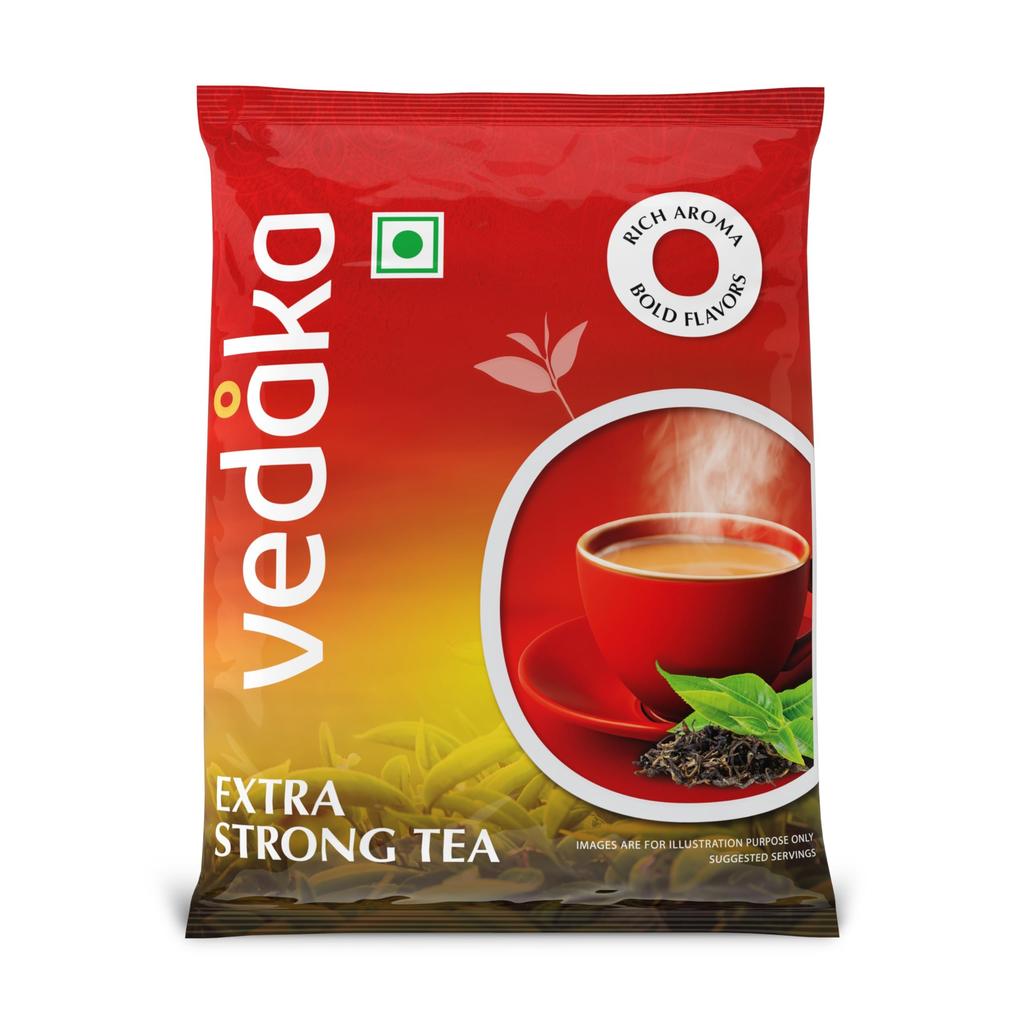 Amazon Brand - Vedaka Extra Strong Tea Powder 500G | Kadak Chai | Bold & Aromatic | Black Tea