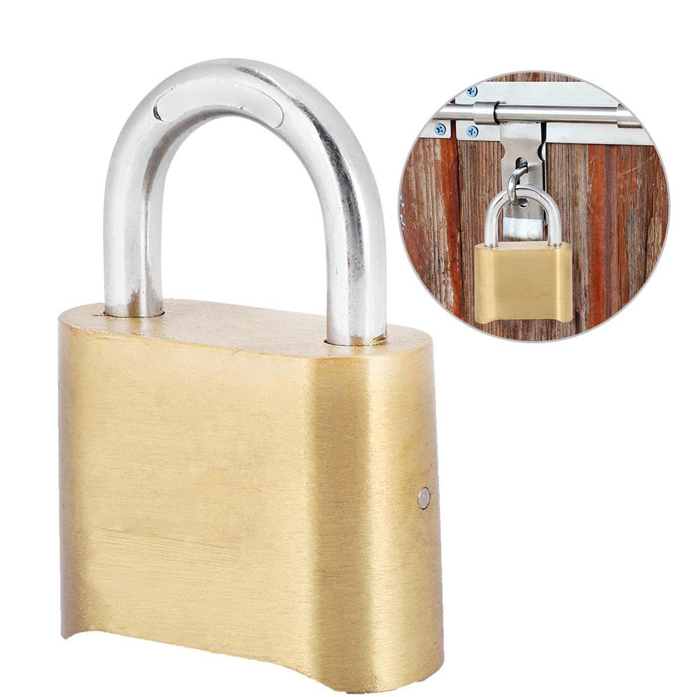 4 Dail Digit Rust Proof Brass Password Lock Combination Padlock Warehouse Cupboard Door Locks