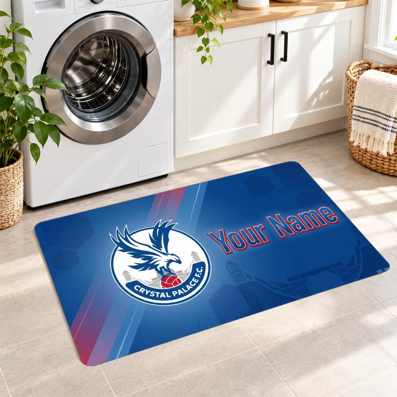 Crystal Palace Custom Name Flannel Rug Kitchen Mat Non Slip Floor Carpet Personalized Home Decor