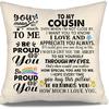 To My Bonus Daughter Gift Ideas Throw Pillow Covers for Bonus Daughter from Bonus Mom Bonus Dad Birthday Graduation Thanksgiving