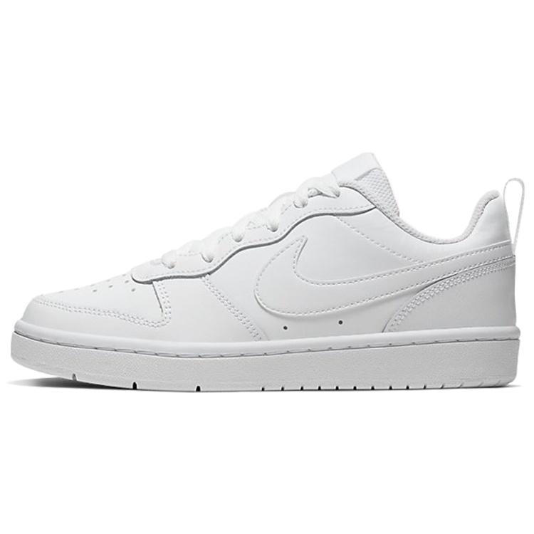 (GS) Nike Court Borough Low 2 Triple White Kids BQ5448-100 EU 35.5