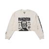 Levis X Universal Monsters Clothing Collection Letter Pattern Printed Crew Neck Long Sleeve T-Shirt FW22 Women T-Shirts Beige A36840000