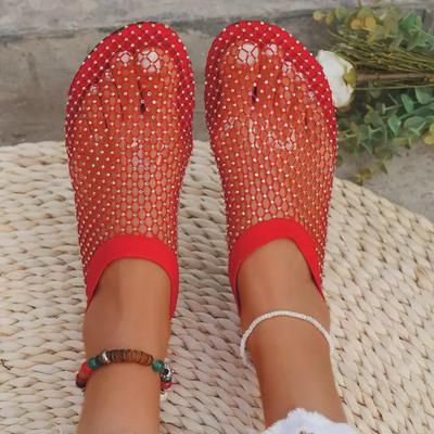 2024 European and American Fashion: Women's Cross-Border Mesh Casual Sandals for Summer.