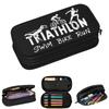 Triatlon Zwemmen Fietsen Lopen Atleet Etuis voor Studenten Cadeaus Pennendoos Potloodtas Grote Capaciteit Potloodtas