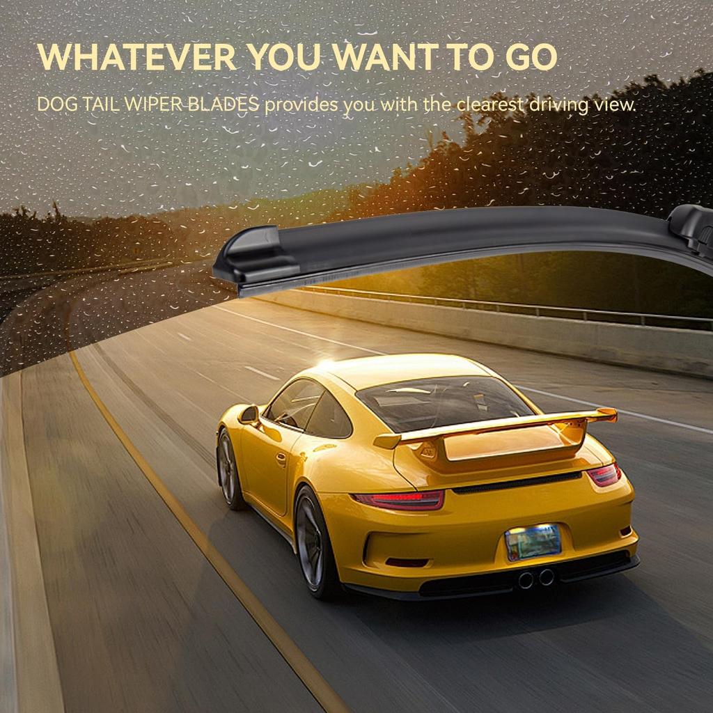 DOGTAIL 22 Inch Wiper Blades For Ford F150 2009-2025 F250 2009-2025 Ford Expedition 2007-2025, All Season Automotive Replacement Scrubblade Front