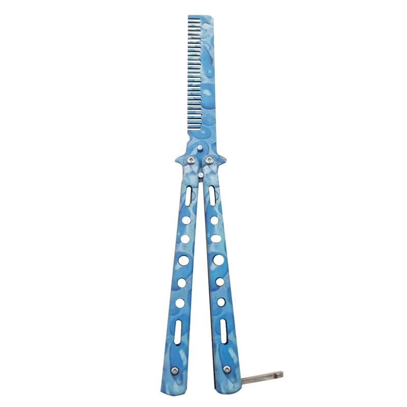 Unsharpened Folding Butterfly Practice Comb for Outdoor Camping