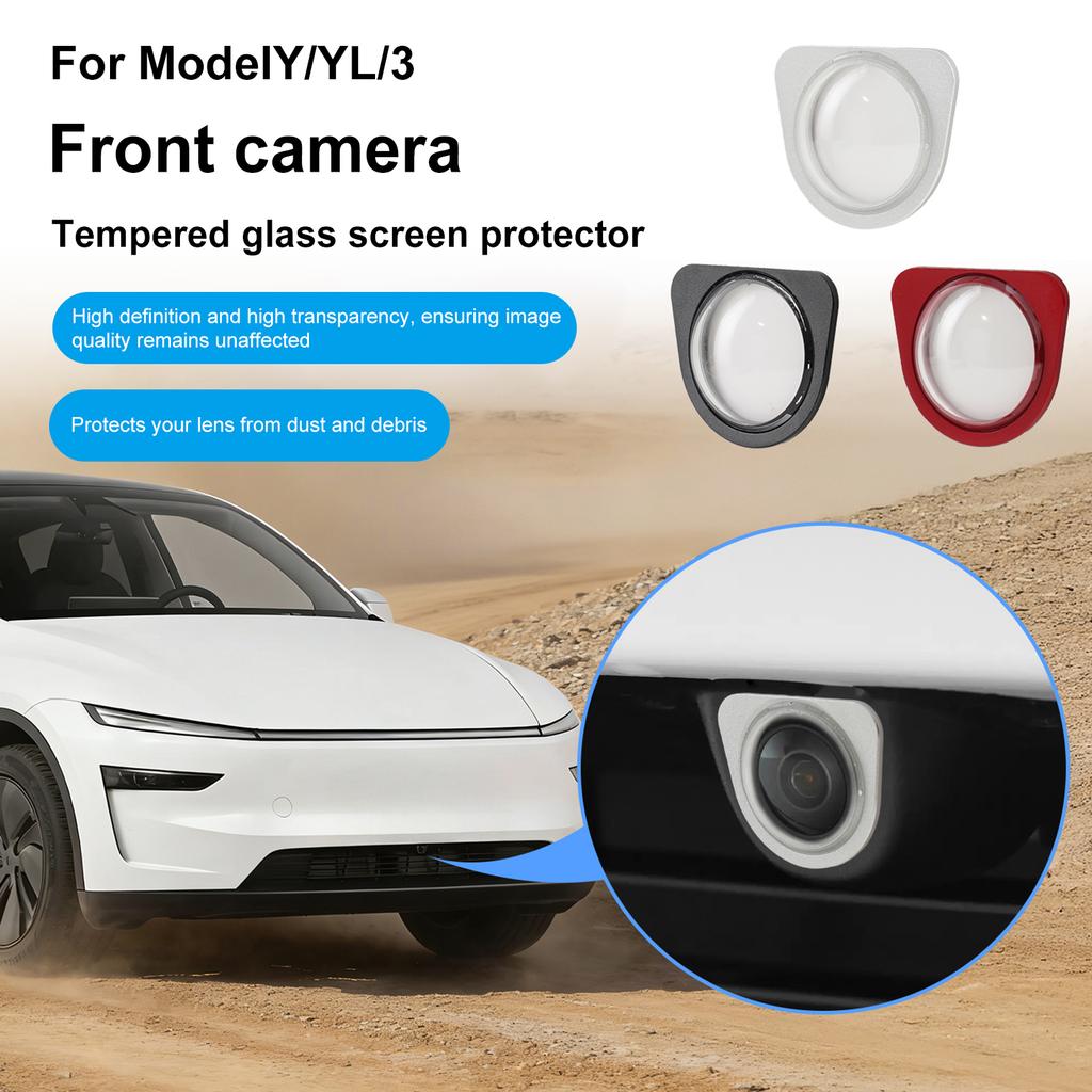 Camera Cover Tempered Glass Front Camera Protector Scratch & Drop Resistant for Tesla Model Y Model 3 2026-2026Model YL