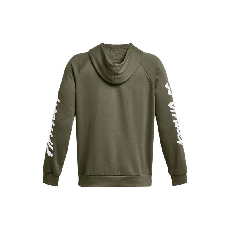 Under Armour Rival Letter Print Fleece Training Hoodie Men hoodies Green 1379760-390